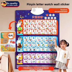 MONLEYTA | Sound Chinese Pinyin Alphabet Wall Stickers Early Education Enlightenment Learning Phonics Chart Educational Toys For Kids