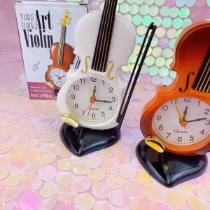 Violin Students Use Alarm Clock Creative Fashion Simple European Style Childrens Cute Cartoon Bedside Retro Ornament Decoration