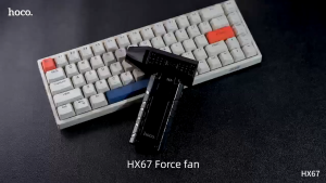 HOCO HX67 พัดลมมือถือ Ultra High-Speed พลังลมแรงสูง 80000RPM ปรับได้ 100 ระดับ พร้อมไฟฉุกเฉิน