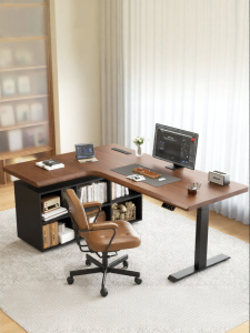 SUMUYUAN | Electric Adjustable Corner Wooden Desk