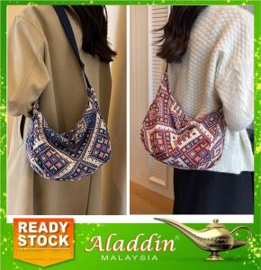 Aladdin Beg Tangan Wanita Bahu Jinjing Silang ( Batik Canvas Women Travel Office Outer Sling Shoulder Bag Handbag Tote ) 6G4
