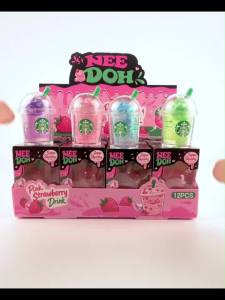 Bandai | Cute Iced Coffee Cup Squishy Fidget Toy Colorful Squeeze Need Doh Stress Relief Toys Portable Mini Drink Cup Decompression Toy