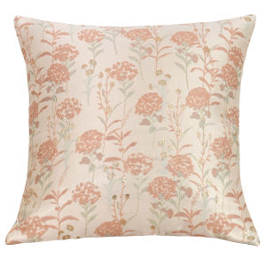 BUYNOW Pink Flower Jacquard Hollandaise Lace Pillowcase Vintage Pastoral Living Room Sofa Cushion Cover Home Bedroom Saddle Deco