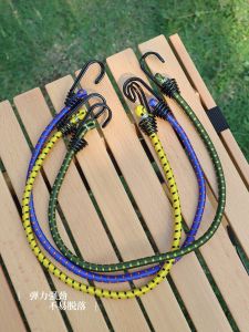 Double Hook Elastic Rope Strap Elastic Band Hook for Motorcycle Bicycle Luggage Binding Rubber Band Rope Hook Outdoor Camping Travel Gear
