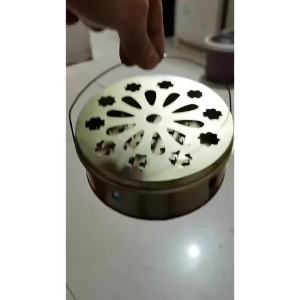 Hộp Nhang Muỗi Chống Cháy Có Quai Xách Nắp Đậy An Toàn Chất Liệu INOX Không GỉKhay Nhang Muỗi BAUHO