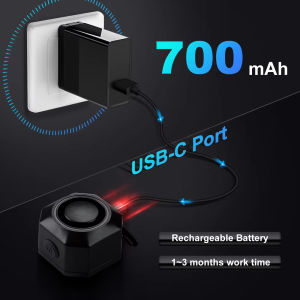 Camluxy Wireless USB Charging Waterproof Bike Alarm Remote Control Vibration Detector Alarm Motorcycle Burglar Alarm