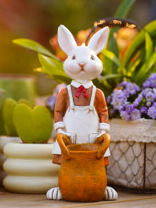 Creative Rabbit Home Decoration Accessories Storage Bottle Tableware Desktop Display Pen Holder Tool Box Artistic Childrens Fun