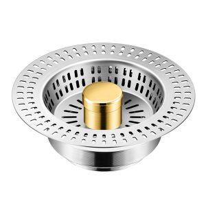 YEMO | 304 Stainless Steel Bounce Core Kitchen Sink Drain Stopper with Anti-odor Filter