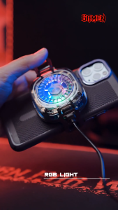 AULA x GAMEN Fan Cooler Hp Gaming Magnetic RGB Up to 5°C GMR08 Klip Penjepit For Iphone / Android Magnetic Mobile Phone Bahan Semikonduktor Original - Garansi 1 Tahun