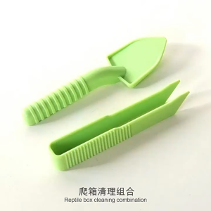 [2in1] ชุดอุปกรณ์ทำความสะอาดตู้สัตว์เลื้อยคลาน ที่ตักเศษอาหาร+แซะมูล กิ้งก่า งู เต่า จิ้งเหลน