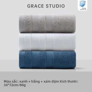 Grace | Khăn Cotton 100% Kháng Khuẩn Mềm Thấm Hút Tốt