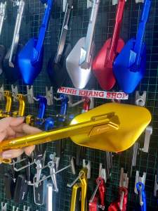 Kính chiếu hậu Rizoma Elisse - Hàng Loại 1 - Kính Elip - Mặt Kính Chống Chói - Thân Kính Nhôm CNC