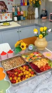 304 Stainless Steel Tray With Cover Thickened Sealed Cold Dish Kitchen Multi-purpose Storage Tray Surgical Instruments Box Household Barbecue