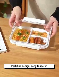 MEMORY 350/490/950ML Bento Lunch Box Removable Compartments Microwave Safe Refrigerator Fruits Keep Fresh Storage Heat Resistance
