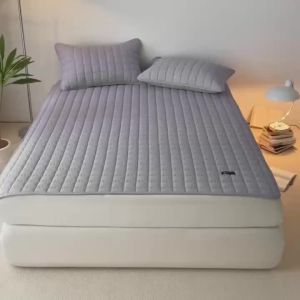 Waterproof Mattress Protector with Elastic Straps Antimicrobial Hypoallergenic Noiseless Mattress Cover Blocks Dust Mites