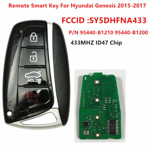 P/N 95440-B1210 95440-B1200 Remote Smart Key For Hyundai Genesis 2015 - 2017 4 Buttons 433MHz HITAG 3 FCCID :SY5DHFNA433