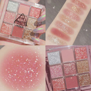 Eyeshadow Palette Waterproof Tahan Lama Matte Glitter Shimmer Korea 9 Warna Eyeshadow Makeup Up Lengkap Eyeshadow Pinkflash -🌹Tamia