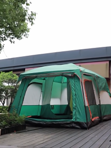 พร้อมส่ง⚡️เต็นท์ครอบครัว เต็นท์ขนาดใหญ่ เต็นท์สนาม 2ห้องนอน2โถง จุได้ 10-12 คน การออกแบบเต็นท์สองชั้