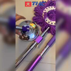 Cây Lau Nhà Xoay 360 Độ Hàng Mới Thân Inox Cao Cấp Loại Tốt Chổi Lau Nhà Xoay 360 Độ Hàng Mới Mâm Inox THC Cleaning