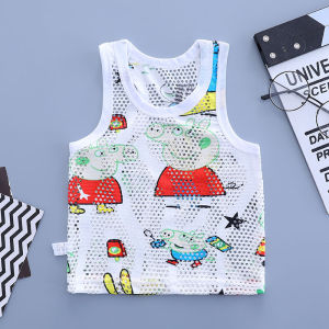 Student Summer Cut Out Vest Childrens Mesh Sleeveless Tops Big Boy Cut Out Breathable Hole Sports Sling