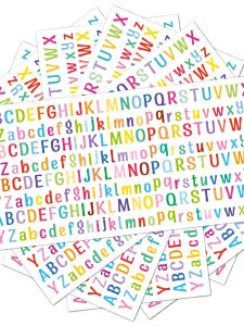 สติ๊กเกอร์ตัวอักษรสีสันสดใส ตกแต่งอุปกรณ์ DIY กุก้า แก้วน้ำกันน้ำ ลายตัวอักษรสีขาวและสีดำ อุปกรณ์ตกแต่งบันทึกโน้ต