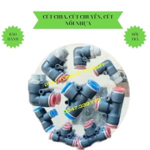 Đầu nối khí nén ống nước loại nối nhanh (cút nối nhanh) CHỮ T (từ 4mm - 12mm)