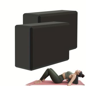 Set of 2 Yoga Blocks - Made from High-Density Foam Lightweight Supportive And Odor-Free - Essential Yoga Gear for Women Gym