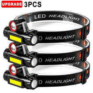 500LM Bright COB LED Headlamp USB Rechargeable  Portable Head Flashlight Adjustable Outdoor Cycling  Fishing Emergency Lamp