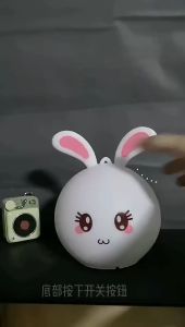 Đèn ngủ Silicon Thỏ Con CẢM BIẾN ĐỔI MÀU KÈM DÂY SẠC USB dễ thương trang trí phòng ngủ bàn làm việc tiện ích