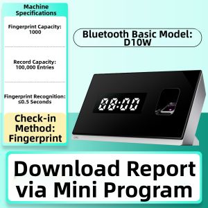 deli | Fingerprint and Face Recognition Time Clock WiFi Bluetooth Smart Attendance Machine