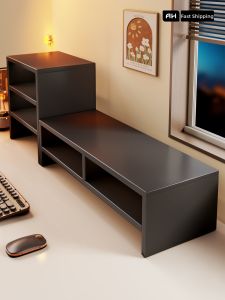 evesigar | Desktop Display Elevation Stand Multi-level Storage Keyboard Tray Monitor Riser