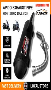 APIDO Muffler Pipe For Mio Sporty Pipe Muffler 1 Set Mio i 125 /Soul i125 Motorcycle Accessories