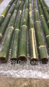 ด้ามไม้ไผ่ลำ ยาว 110 ซม. กว้าง 1.8-2.4ซม.(บรรจุ 10 ด้าม)#ด้ามไม้กวาด แบบสีธรรมชาติแบบลงแชล็ค