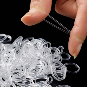 500Pcs Girls Cute Transparent Disposable Elastic Hair Band Children Ponytail Holder Hair Ring Rubber Bands Hair Accessories