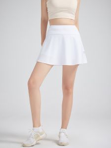 กระโปรงสั้นกีฬาเอวสูงสำหรับผู้หญิง กระชับสัดส่วนแห้งเร็ว กระโปรงกีฬาแบดมินตัน วิลล่า โยคะ ฟิตเนส วิ่ง ไม่ใช่สองชิ้น เรือราตรี