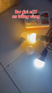 Bóng đèn Led Bulb tròn 3w combo 20 chiếc Sáng Trắng/Vàng Ấm chống nước tiết kiệm điện đui vặn E27