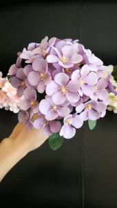 ดอกไม้เบโกเนียประดิษฐ์ไฮเดรนเยียช่อดอกไม้ประดิษฐ์ของประดับบ้าน