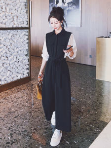 plus Size Womens Fashionable Slimming One-Piece Suit Spring Summer New Korean Style Wide Leg Pants Set Cover up Meat