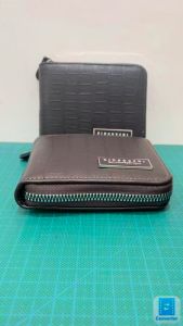 Kingduhsi D5535 Dompet Lipat Zipper Tebal Keren Pria Wanita Bahan PU Kilat Muat Banyak Cash