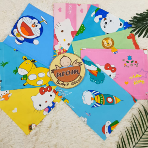 [HỎA TỐC 4H] Vỏ gối nằm cho bé vải cotton TLPrint thấm hút nhiều kích cỡ họa tiết hoạt hình dễ thương Urombaby