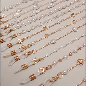 Pearls Sunglasses Chains Gold Eyeglasses Chains Women Sunglasses Holder Necklace Eyewear Retainer Accessories
