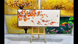 Tranh Hồng Quả Viên Mãn Tranh Canvas Tranh Tráng Gương Tranh Phòng Khách