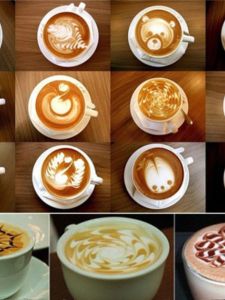 Thickened Plastic Latte Art Coffee Foam Spray Model 16pcs Floral Pattern Coffee Making Accessories Barista Tools
