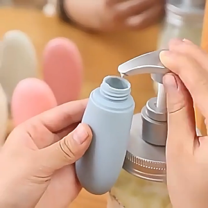 60 ml Mini Macaron Soft Travel Bottle Refillable Leakproof Set Botol Kosmetik Isi Semula Botol Losyen Gel Mandian
