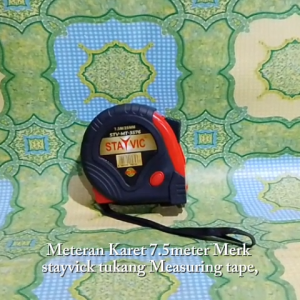 Meteran Karet Tukang Measuring Tape 7.5Meter 7.5Mtr 7.5M Merk STAYVIC