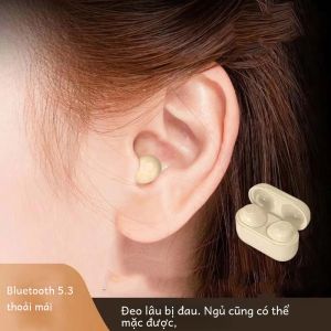 Tai Nghe Bluetooth Mini Vô Hình Tai Nghe Không Dây Dành Cho Giấc Ngủ Có Hộp Sạc Mic Giảm Tiếng Ồn Tai Nghe Nhét Tai HiFi Dành Cho Trò Chơi Điện Tử & Thể Thao