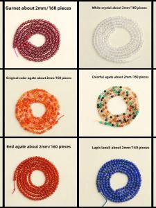 Natural South Red Agate Loose Beads Bracelet Ice Red Striped Quartz Crystal Fashion Jewelry Accessories Small Grain Size