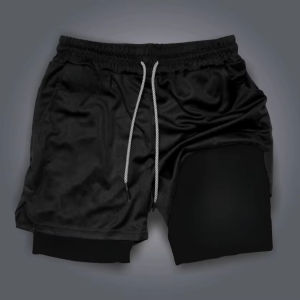 Bandai | Dragon Ball Anime Gogeta Printed Double-layer Shorts 2026 Mens Summer Fitness Boxing Quick Drying Breathable Sports Shorts