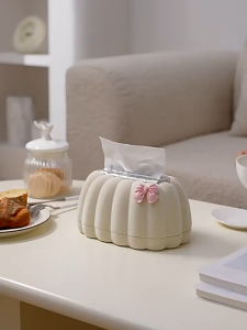 หรู TISSUE BOX 🧻 กล่องใส่ทิชชู่ กล่องทิชชู่ (ทรงฟักทอง) กล่องทิชชู่มินิมอล