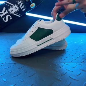 Keeping Sepatu Sneakers Pria Fashion Trendy Stylish Sepatu Casual Kerja Putih Kuliah Anti Running Travelling  Shoes Sport Hijau KSC120